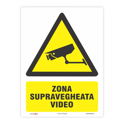 indicator zona supravegheata video <span class=